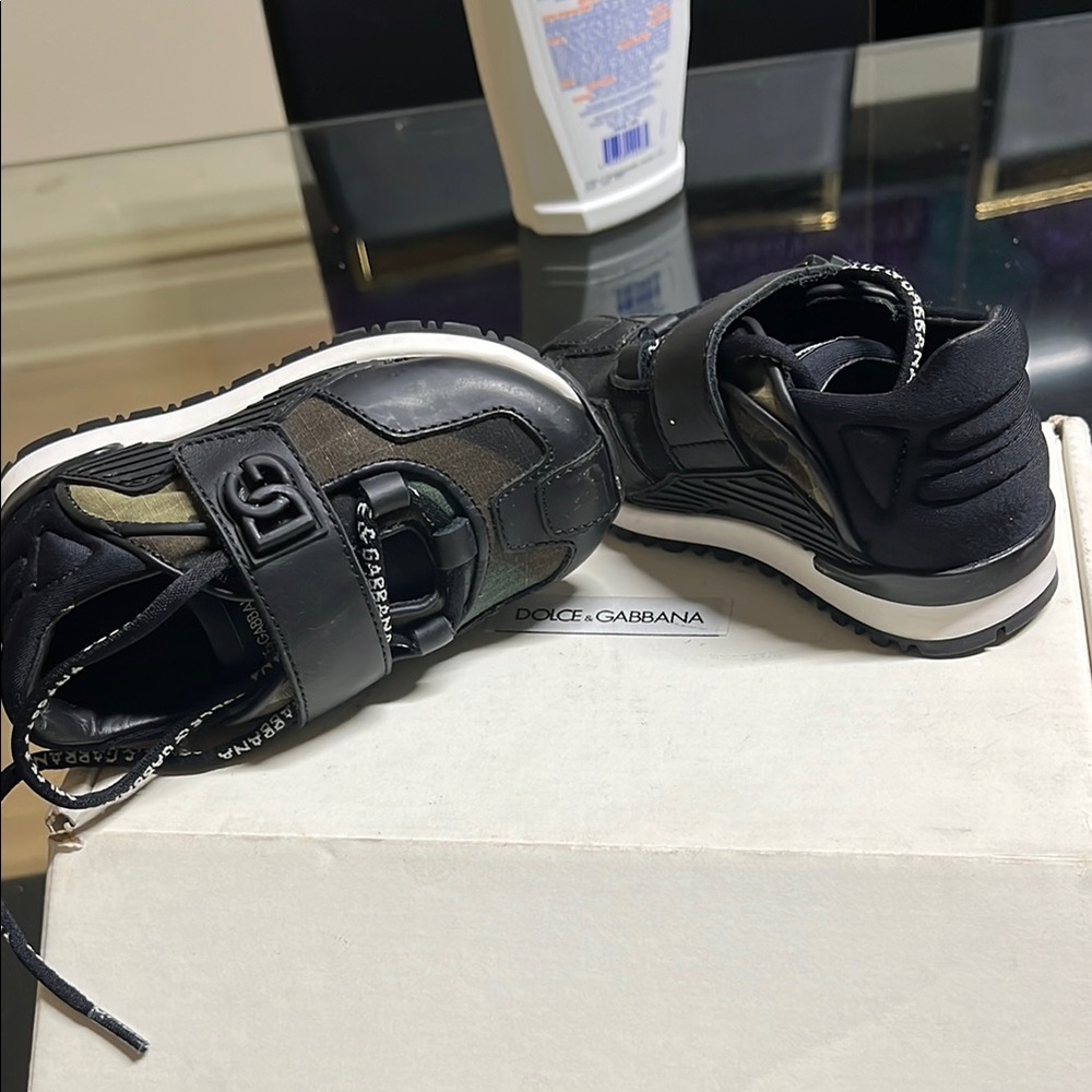 Dolce & Gabbana Black Sneakers with Velcro Closure